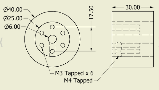 JSUMO JS4030 Rubber Wheel Pair (40mmx30mm)