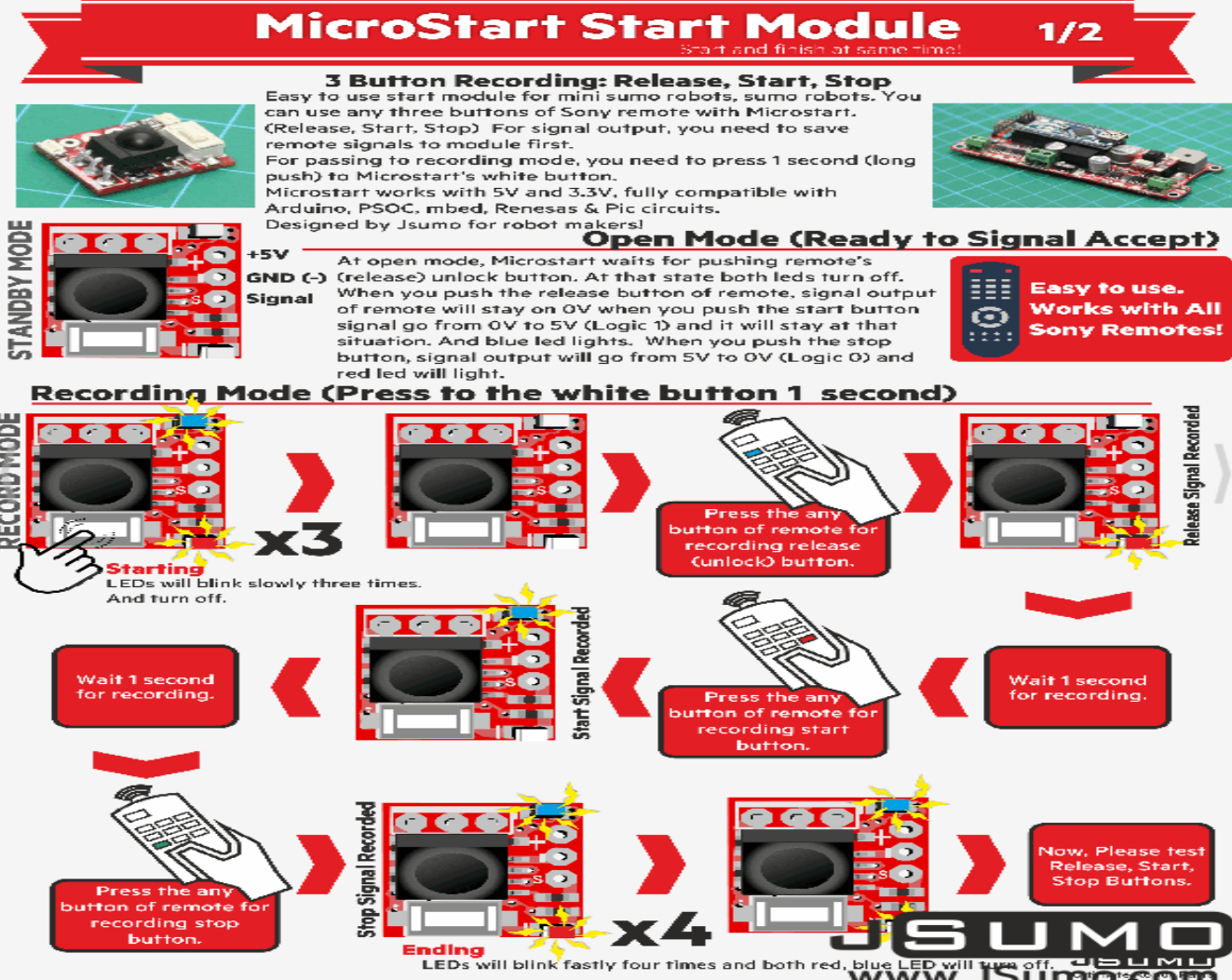 JSUMO MicroStart Sumo Start Module